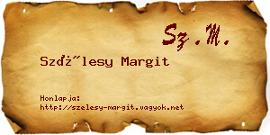 Szélesy Margit névjegykártya