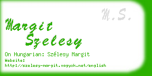 margit szelesy business card