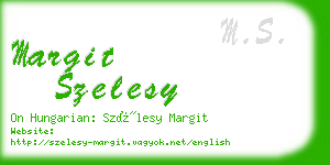 margit szelesy business card